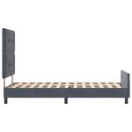 vidaXL Cadre de Lit Gris Foncé 90x190 cm Velours