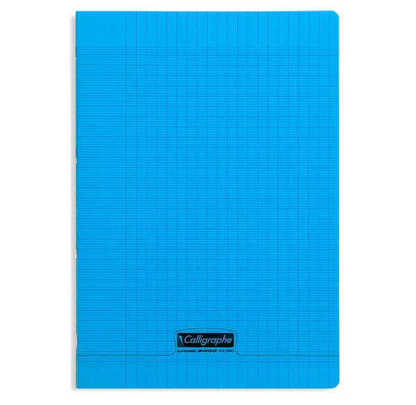 Cahier piqué POLYPRO 21x29,7 cm 140 p séyès 90g Bleu CALLIGRAPHE