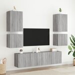 vidaXL Meuble TV mural sonoma gris 40 5x30x40 cm bois d'ingénierie