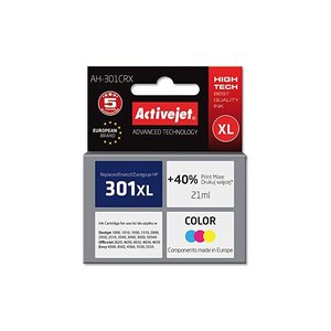 Cartouche d'encre ah-301crx (remplacement hp 301xl ch564ee couleur 21 ml activejet