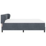 Lit Box Spring vidaXL avec Matelas Gris Foncé 180x200 cm Velours