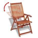 vidaXL Ensemble à manger d'extérieur 7 Pièces Bois d'acacia solide