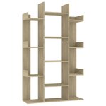 vidaXL Bibliothèque Chêne Sonoma 86x25 5x140 cm Bois d’ingénierie
