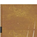 vidaXL Portail de jardin 105x105 cm acier corten conception d'herbe