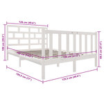 vidaXL Cadre de lit sans matelas blanc bois de pin massif