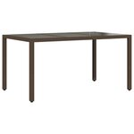 vidaXL Ensemble de bistro de jardin 5 Pièces coussins marron poly rotin
