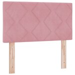 vidaXL Lit à ressort avec matelas et LED Rose 80x200 cm Velours