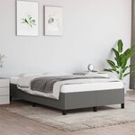 vidaXL Cadre de lit sans matelas gris foncé 120x200 cm tissu