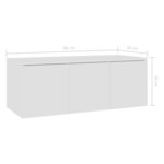 vidaXL Meuble TV Blanc 80x34x30 cm Bois d'ingénierie