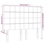 vidaXL Têtes de lit 4 Pièces Gris foncé 72x5x78/88 cm Velours