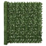 vidaXL Écran de balcon avec feuilles vert foncé 300x150 cm