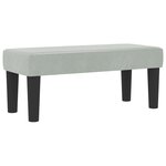 vidaXL Lit à ressorts avec matelas et banc gris clair 90x200 cm velours