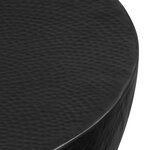 vidaXL Table basse Aluminium martelé 70 x 30 cm Noir