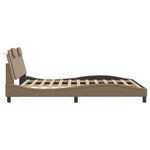 vidaXL Cadre de lit avec LED sans matelas cappuccino 160x200 cm