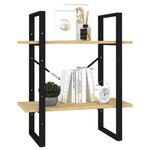 vidaXL Bibliothèque à 2 niveaux 60x30x70 cm Bois de pin massif