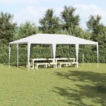 vidaXL Tente de fête blanche 6x4 m PE