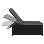 vidaXL Chaises inclinables de jardin lot de 2 et table résine tressée