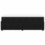 vidaXL Sommier à lattes de lit avec matelas Noir 100x200 cm Velours