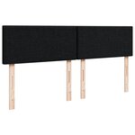 vidaXL Sommier à lattes de lit avec matelas Noir 140x190 cm Tissu