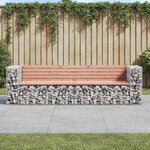 vidaXL Banc de jardin design gabion 244x71x65 5 cm bois massif douglas