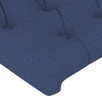 vidaXL Tête de lit avec oreilles Bleu 147x16x78/88 cm Tissu