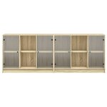 vidaXL Bibliothèque avec portes chêne sonoma 204x37x75 cm