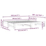 vidaXL Lit de jour et lit gigogne sans matelas cire marron 90x190 cm