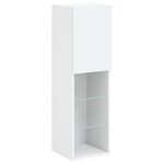 vidaXL Ensemble de meubles TV muraux 8 Pièces avec lumières LED blanc
