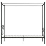 vidaXL Cadre de lit à baldaquin Gris Métal 90 x 200 cm