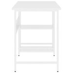 vidaXL Bureau d'ordinateur Blanc 105x55x72 cm MDF et métal