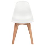 vidaXL Chaises à manger lot de 4 Blanc Plastique