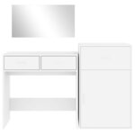 vidaXL Ensemble de coiffeuse 3 Pièces blanc bois d'ingénierie