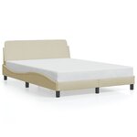 vidaXL Cadre de lit sans matelas crème 120x200 cm tissu