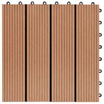 vidaXL Carreaux de terrasse 22 Pièces 30 x 30 cm 2 m² WPC Teck