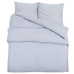vidaXL Ensemble de housse de couette Gris 135x200 cm Coton