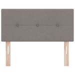 vidaXL Tête de lit LED avec boutons capitonnés Taupe 80 cm en tissu