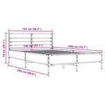 vidaXL Cadre de lit sans matelas chêne marron 140x200 cm
