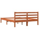 vidaXL Cadre de lit sans matelas cire marron 140x190cm bois pin massif