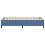 Lit à ressort vidaXL Bleu 120x200 cm en tissu velours côtelé