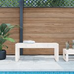 vidaXL Banc de jardin blanc 110x38x45 cm bois massif de pin