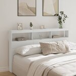 vidaXL Armoire tête de lit avec LED blanc 180x17x102 cm