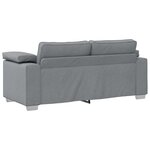 Canapé Loveseat vidaXL Gris clair 140 cm en tissu