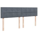 vidaXL Sommier à lattes de lit et matelas Gris foncé 180x200cm Velours
