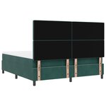 Lit à ressorts vidaXL avec matelas vert foncé super king en velours