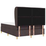 Lit avec sommier à ressorts et matelas vidaXL Marron foncé 160x200 cm Tissu