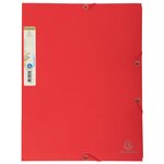 Chemise 3 Rabats À Élastique Carte Recyclée 380g/m2 Forever - A4 - Rouge - X 25 - Exacompta
