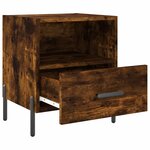 vidaXL Tables de chevet 2Pièces chêne fumé 40x35x47 5cm bois d’ingénierie