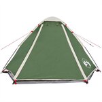 vidaXL Tente de camping à dôme 4 personnes vert imperméable