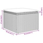 vidaXL Set de Canapés de Jardin 6 Pièces avec Coussins en Rotin Poly Gris Clair