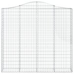 vidaXL Paniers à gabions arqués 8 Pièces 200x30x180/200 cm Fer galvanisé
